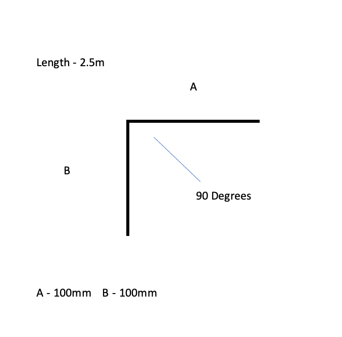 External Corner / Barge Flashing 0.70mm, Vandyke Brown Plastisol 100mm x 100mm x 1 Bend (2.5m)