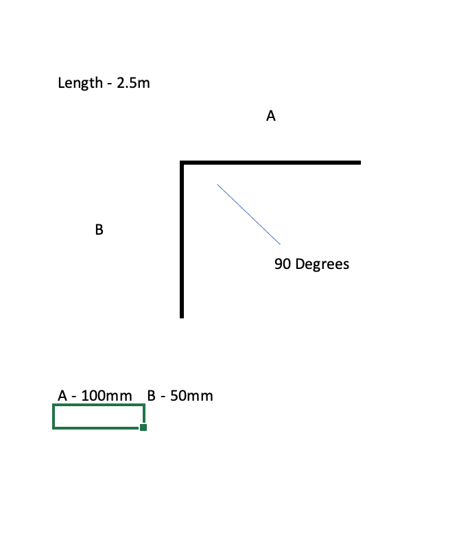 External Corner / Barge Flashing 0.70mm, Goosewing Grey Plastisol 100mm x 50mm x 1 Bend (2.5m)