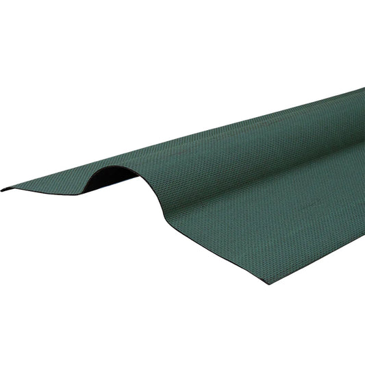 Green Bitumen Corrugated Roof Ridge Capping 450mm x 1000mm (Each)