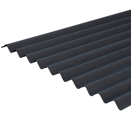 Black Bitumen Corrugated Roof Sheet 930mm x 2000mm (Each)
