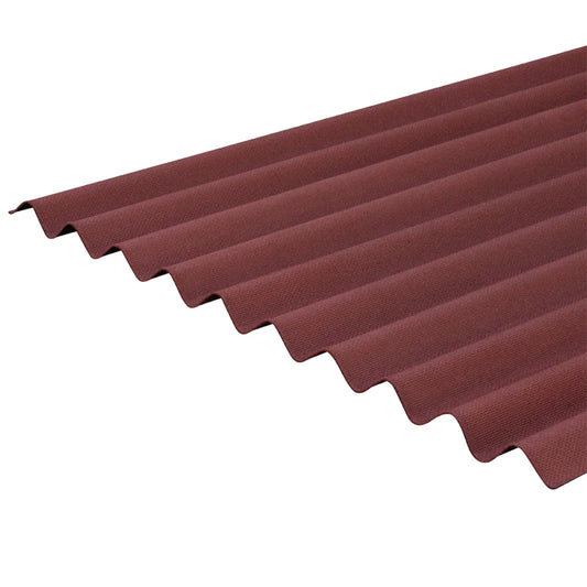 Red Bitumen Corrugated Roof Sheet 930mm x 2000mm (Each)