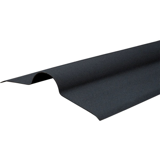 Black Bitumen Corrugated Roof Ridge Capping 450mm x 1000mm (Each)