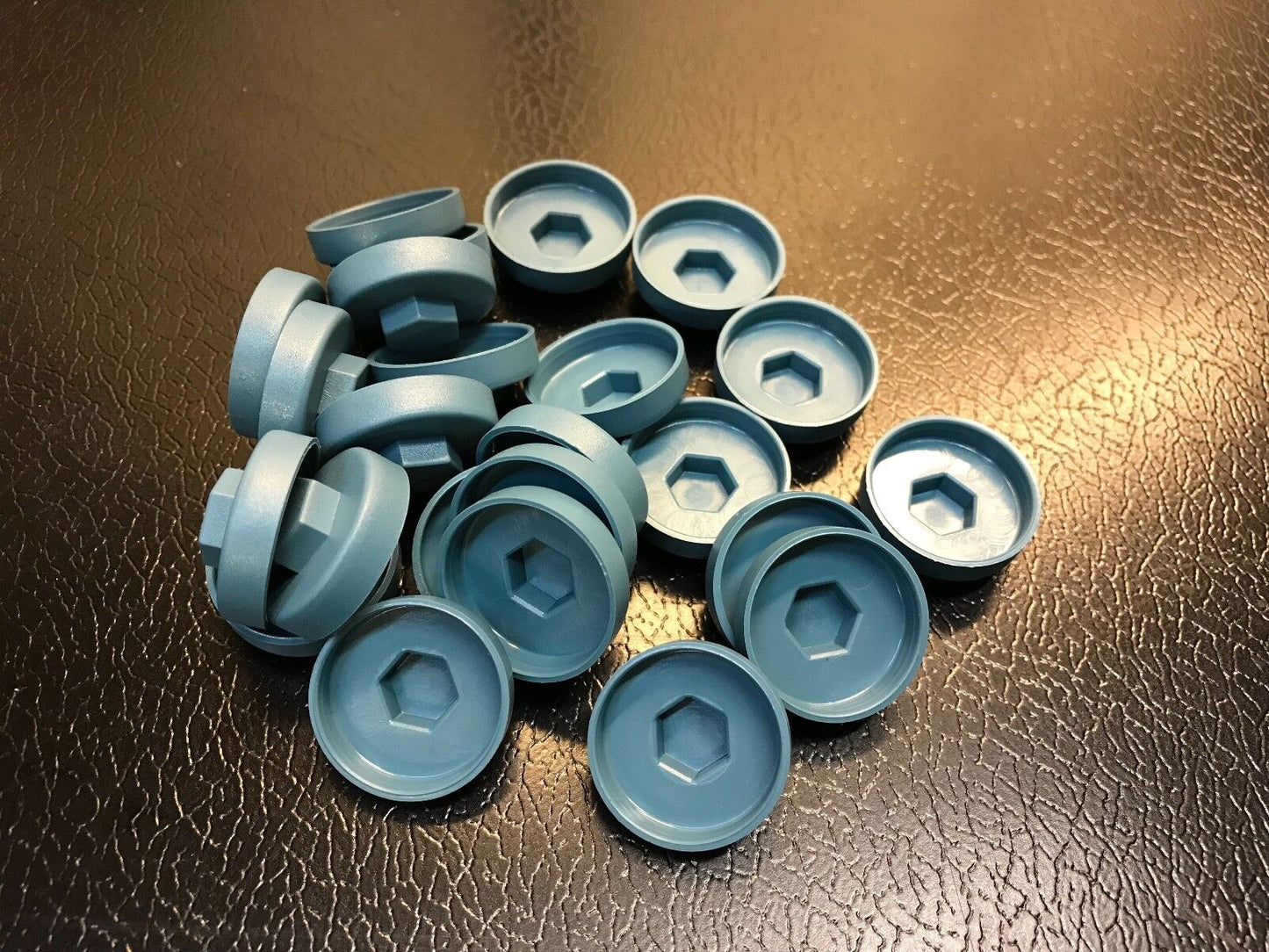 19mm Wedgewood Blue Colour Caps 5/16 Hexagon Head (1000)