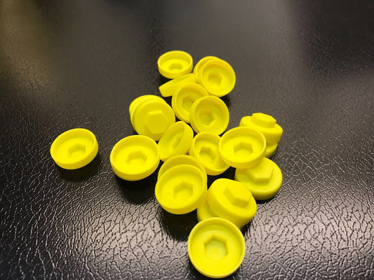 19mm Aztec Yellow Colour Caps 5/16 Hexagon Head (1000)