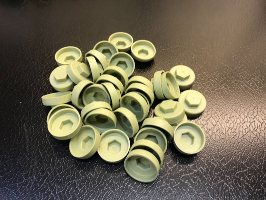 19mm Moorland Green Colour Caps 5/16 Hexagon Head (1000)