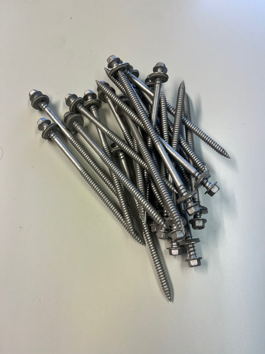 150mm Timberfix High Thread Tek Screws C/W G16 Washer (100)