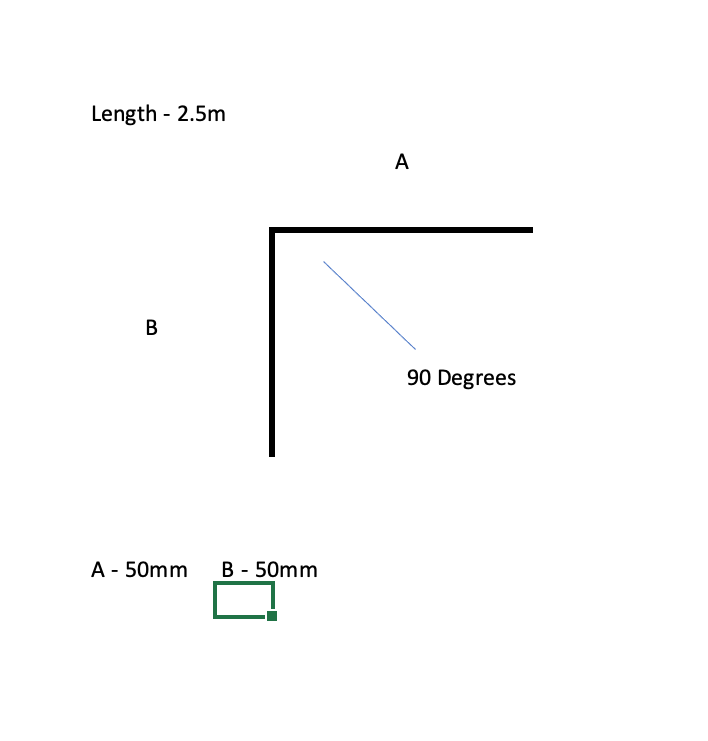 External Corner / Barge Flashing 0.70mm, Anthracite Plastisol 50mm x 50mm x 1 Bend (2.5m)